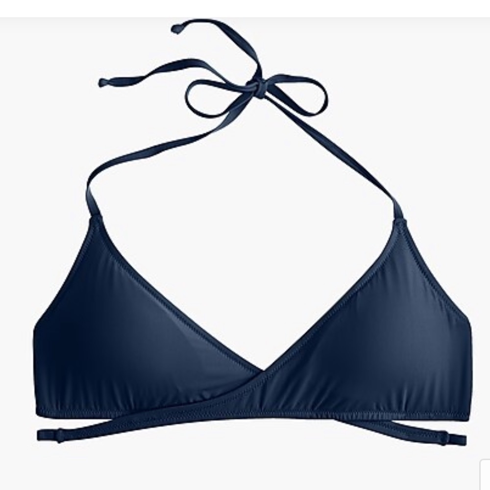 J Crew Wrap-front halter bikini top